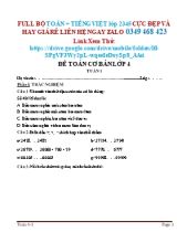 Tổng hợp các đề Toán cơ bản Lớp 4